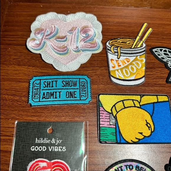 Iron on Patches memes colorful Jean jacket accessories grunge tumblr rock n roll - Picture 4 of 8